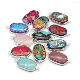 Pendant Necklaces Natural Semi-precious Stones Oval Imperial Stone Boutique Making DIY Fashion Charm Necklace Bracelet Jewellery