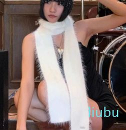 Scarf Korea runway Harajuku thin imitation silk scarf fashion plush long women keep warm