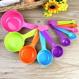 Colorful thickened measuring spoon measuring cup set with graduated spoon weighing gram spoon plastic spoon set for kitchen baking