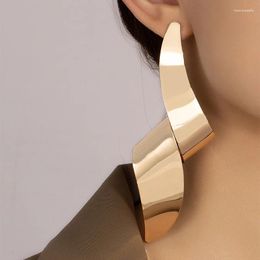 Dangle Earrings Modern Jewellery Geometric Design Exaggerated Gold Colour Big Drop For Women Party Gifts