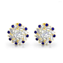 Stud Earrings Luxury Designer 2ct Moissanite With Certificate Yellow Gold Jewellery For Women Pass Diamnd Trenging Gift