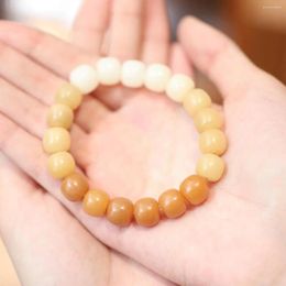 Charm Bracelets Gradual Bodhi Root Hand String Wrapping Fingers Soft Holding White Jade Twisting Zi