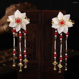 Hair Clips Chinese Hairpins And Barrette For Women Hanfu Dress Styling Jewelry Retro Flower Pendant Headpieces Accessories