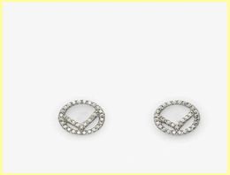 High Quality Silver Hoop Earrings Designers Diamond Earrings Studs F Earring 925 Silver For Women Lovers Gift Luxury Jewellery Box N2572098