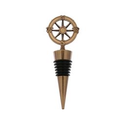 Bar Tools Golden Compass Wine Stopper Wedding Favours Gifts Retro Wine Bottle Stoppers Souvenirs Alloy Compass Bottle-Stopper SN754