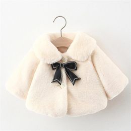 Jackets Winter Baby Girl Clothes Windproof Warm Toddler Faux Fur Coat Born Korean Style Jacket For Girls Infant Plush Outwear