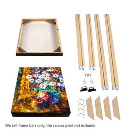 Frames DIY Solid Natural Wood Bar Wall Canvas Frame Cadre Stretching Large Size Picture Poster Po Kit For Oil Painting224Y