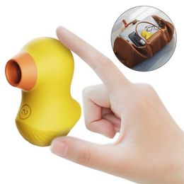 Eggs Multi Frequency Sucking Masturbation Device Clitoris Honey Bean Stimulation Funny Duck Lovely Gift Toys for Women 1124