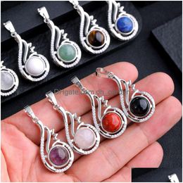 Charms Water Drop Charms Stone Healing Crystal Simple Fashion Rose Quartz Pendant Pendo For Women Girl Party Wedding Drop De Dhgarden Dhxmq