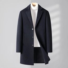 Men's Wool Blends arrival winter jacket fashion Woolen Mid length version Coat Men's Casual Wool trench coat Men Dress Jacket men M-4XL 231123