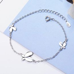 Link Bracelets Butterflies Tiny Zirconia Charm Female Chain & Bangles Fashion Party Jewellery Gifts For Women