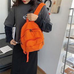 School Bags Canvas Women Small Backpack Vintage Feminina Mini Bagpack Female Solid Girl Mochilas