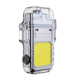 Lighters The Ultimate Gift For Any Occasion Strong Light Waterproof Plasma Arc Lighter - USB Rechargeable Windproof LED Flood Light!