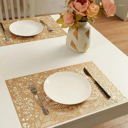 Table Mats Teslin Western Food Bronzing Placemat Insulation Pad Simple PVC Bowl Mat