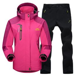 Other Sporting Goods Women Hiking Jacket Suit Spring Autumn Outdoor Sports Wear Travel Camping Jackets Pants Windbreak Climbing Trekking Female Coat 231123