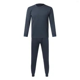 Men's Thermal Underwear Long-Johns Winter Thermo Male Thick Underwears Solid Colour Warm Sets Keep Men Clothes