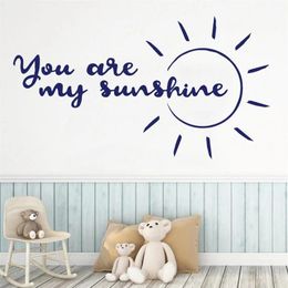 Wall Stickers You Are My Sunshine Mural Removable Art For Kids Boy Bedroom Decoration Poster House Decor Decals DW5080329o