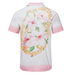 Summer Mens T-shirts Short Sleeve Casablanc Shirt Printing Loose Shirts Varsity Womens Silk Top Tee Asian Size Casa Blanca f6