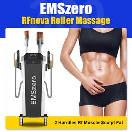 EMSzero 2 in 1 roller massage Machine EMSlim Building Muscle Stimulator 4 handles RF body weight loss EMS Muscle sculpt device 13 Tesla HI-EMT slim beauty equipment