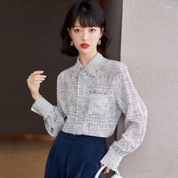 Women's Blouses Ladies Korean Fashion Casual Shirts Blouse Women Tops Woman Button Up Shirt Female Girls Long Sleeve PyB2029