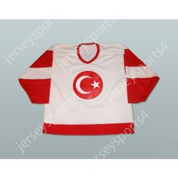 Custom TURKEY NATIONAL TEAM HOCKEY JERSEY NEW Top Ed S-M-L-XL-XXL-3XL-4XL-5XL-6XL