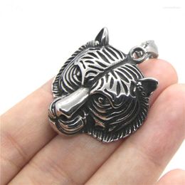 Pendant Necklaces Est Tiger 316L Stainless Steel Fashion Cool Man Animal Necklace