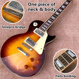 Custom Shop, Made in China, High Quality Electric Guitar, One Piece Of Body & Neck, Tune-o-Matic Bridge, Frets Binding, free delivery01