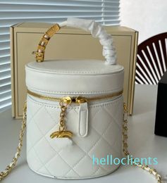 Luxury Handle French Brand Metal Letter Leather Fashion Chain Underarm Portable Handbag