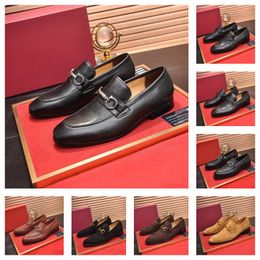 9 Model Top Quality Wedding Party Formal Dress Shoes Genuine Leather Men Black Blue Brown diamond Designer Loafers Shoes sole Brogues Slip On Luxury Dress Shoes 38-46