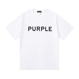 Purple 24Ss Purple Brand T Shirt Size Large Designer Tees Mens T-Shirt Homme Purple T Shirts Women Loose Clothing Luxury Short Sleeve Spring Summer Tide Tee 626