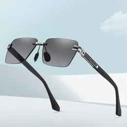Sunglasses 2023 Vintage Luxury Square Women Fashion Punk Sun Glasses Classic Rimless Shades Outdoor Travel Male Eyewear UV400