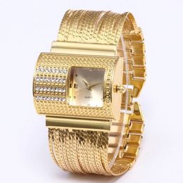 Women s relógios Criatividade 2023 Moda Luxo Lúdica Pulseira Top Brand Gold Steel Strap Bracelet à prova d'água Relógio Zegarek Damski 230422