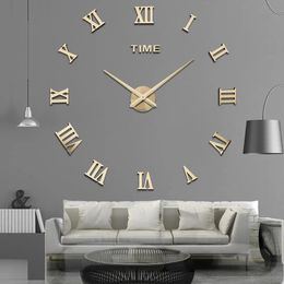 Wall Clocks Special Offer 3d Big Acrylic Mirror Wall Clock Diy Quartz Watch Still Life Clocks Modern Home Decoration Living Room Stickers 231123