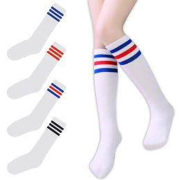 Korea college style Women&Girl long tube three/3 striped socks colorful fashion cotton high quality fancy tube socks BJ