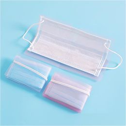 Other Home Storage Organization Portable Foldable Face Masks Clip Holder Dustproof Case Disposable Organizer Factory Wholesale Lx3 Dhu3M