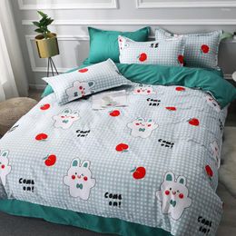 Bedding Sets Black Geometric Plaid Printed Gics Girl Boy Kid Bed Cover Set Duvet Adult Child Sheet Pillowcase Comforter