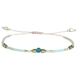 Strand KELITCH Green Colour Women's String Bracelets Seed Beads Friendship Beach Rainbow Miyuki