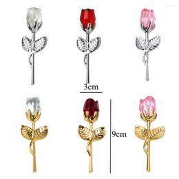 Decorative Flowers Valentine's Day Gift Crystal Glass Rose Flower Lasting Eternal Love Silver Gold Artificial Gifts Home Wedding