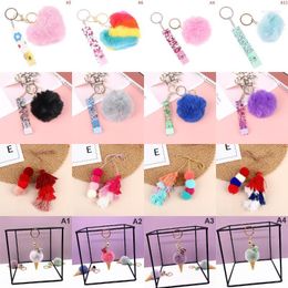 Keychains 1pcs Fashion Plastic ATM Credit Debit Designers Card Grabber Keychain Clip For Long Nails With Pom Miri22