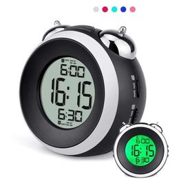 Loud For Heavy Sleepers-Dual Snooze Backlight Silent With Light Digital Alarm Clock 201222239I