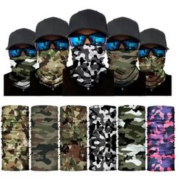 Outdoor Seamless Magic Scarf Ski Camo Half Face Mask Bandana Neck Warmer headband Turban Cycling Mask CPA4459 bb0424