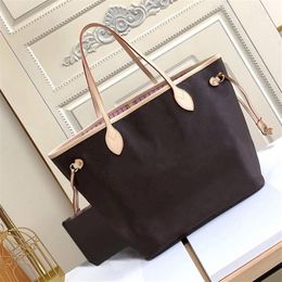 Women Handbag Brown Flower Tote Bags Shopping Bag Shoulder Crossbody Purse Fashion Genuine Leather Large Capacity Classic Letter C270d