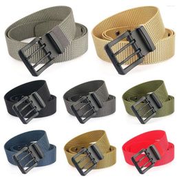 Belts Fashion Vintage Casual Quick Drying Canvas Strap Weave Waist Band Nylon Braided Belt Double Pin Buckle Waistband