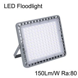 LED Flood Light 100W 200W 300W 400W 150Lm/W Ra80 Ultra-thin Floodlight Street IP67 Waterproof Outdoor Wall Reflector Lighting Garden Square Spotlight usalight