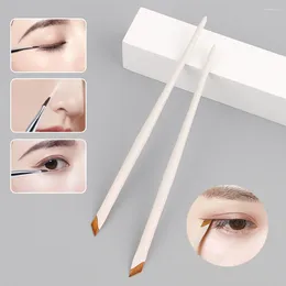 Makeup Brushes 1PC White Angle Flat Eyeliner Brush Ultra Thin Upgrade Blade Lying Silkworm Eyebrow Eye Precise Detail