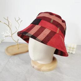 Berets 2023 Striped Plaid Neutral Fisherman Hat High Quality Checkered LOGO Clothing Accessories