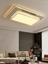 Ceiling Lights Luxury Crystal LED Lamp For Bedroom Living Room Home Chrome Modern Roof Decor Square Chandelier Lighting Fixture 2023