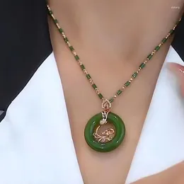 Pingente colares moda imitação jade perda de peso jóias para mulheres requintado luxo namorada colar menina aniversário amigo presente