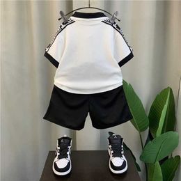 Clothing Sets Children's Summer Clothes 2023 New Sports Short Sleeve Suit Boys' Pure Color Polo Shirt Two-piece Fashionable