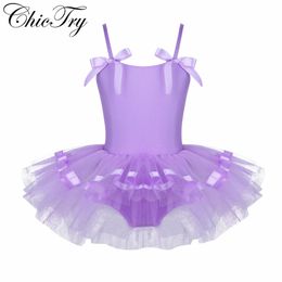 Dancewear ChicTry Little Girls Ballerina Fairy Party Costume Tutu Ballet Dress Kids Flower Dancewear Gymnastic Leotard Dance Class Dress 231124